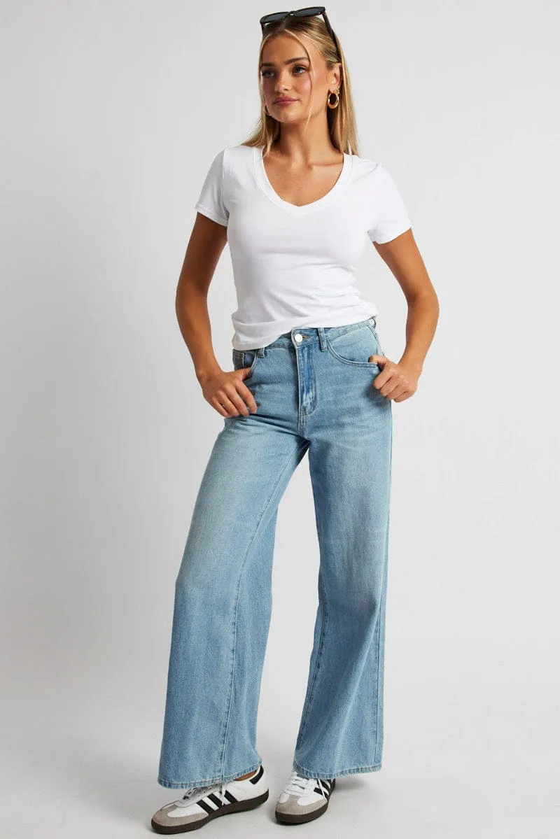 White Supersoft Top Short Sleeve sold by Ally Fashion product image thumbnail 2