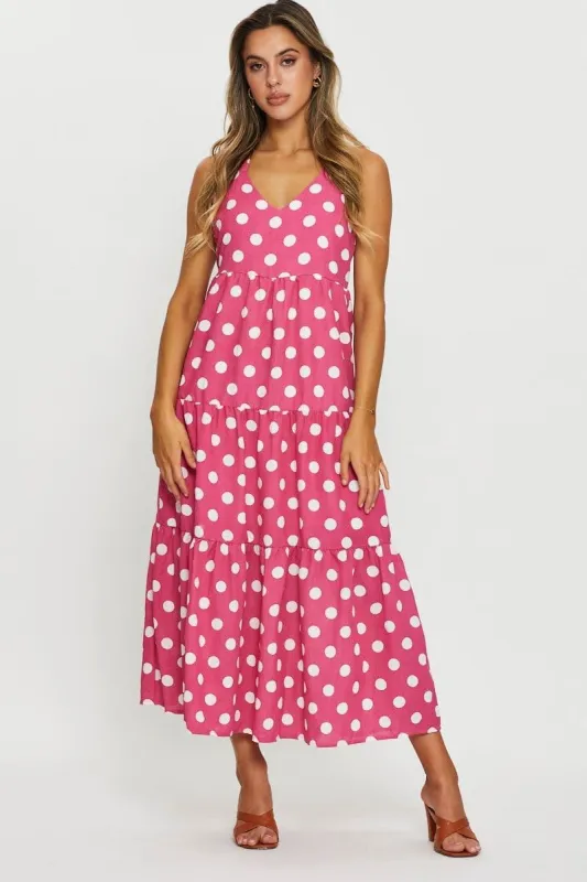 Polka Dot Maxi Dress Sleeveless sold by Ally Fashion