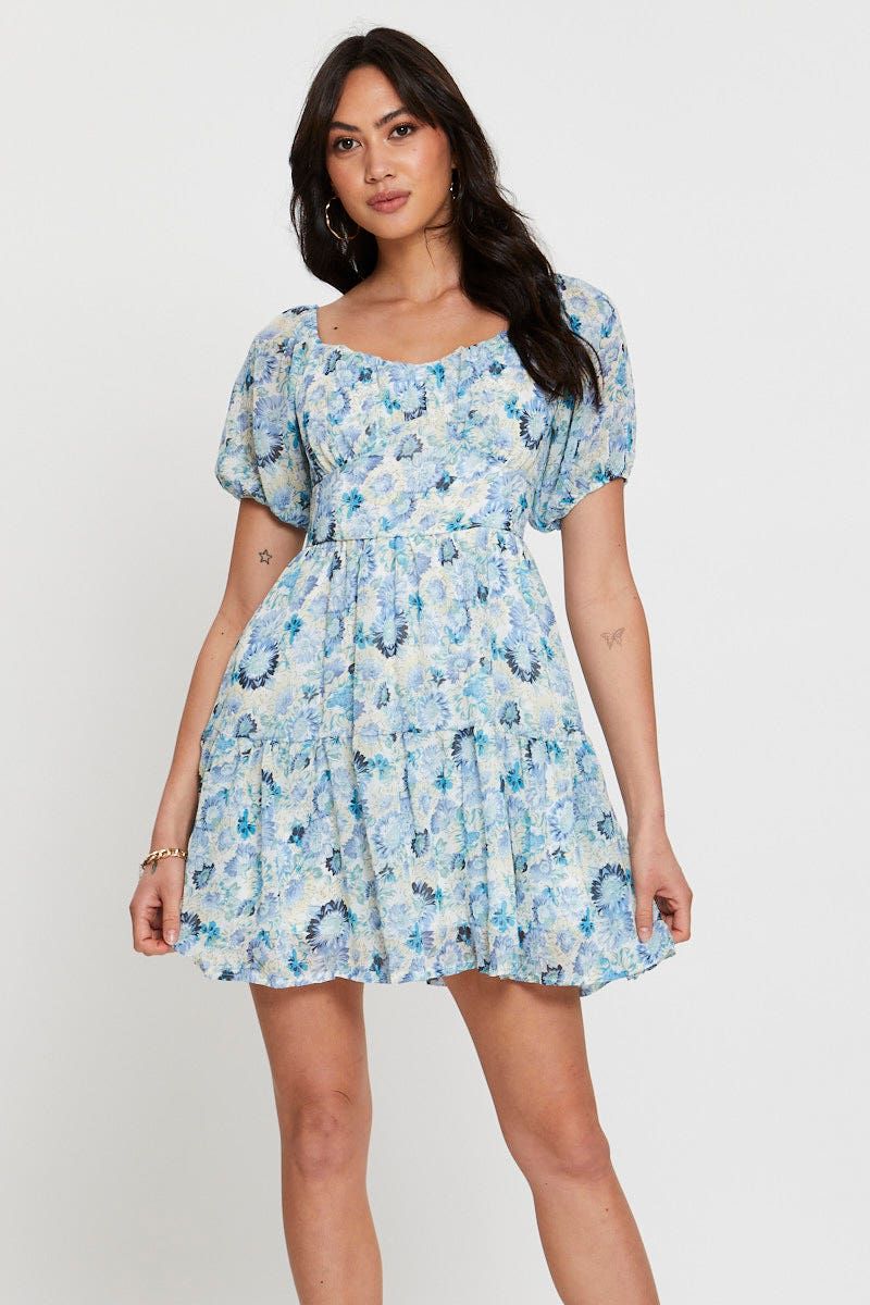 Print Mini Dress Short Sleeve sold by Ally Fashion product image thumbnail 3