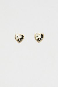 Gold Yin Yang Heart Earrings sold by Ally Fashion