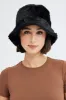 Black Faux Fur Bucket Hat sold by Ally Fashion