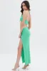Green Twist Maxi Skirt sold by Ally Fashion