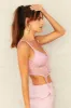 Pink Corset Top Sleeveless Sweetheart Crop Garter Lace sold by Ally Fashion