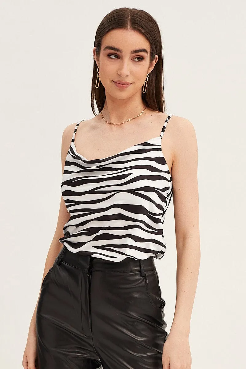 Print Cami Top Sleeveless sold by Ally Fashion product image thumbnail 3