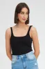 Black Tank Top Sleeveless Square Neck sold by Ally Fashion