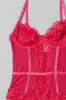 Pink Lace One Piece Bodysuit sold by Ally Fashion