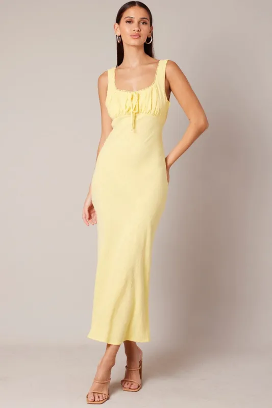Yellow Maxi Dress Sleeveless sold by Ally Fashion