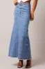 Blue Denim Skirt Maxi sold by Ally Fashion