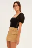 Beige Cargo Skirt Mini High Rise sold by Ally Fashion
