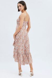 Print Midi Dress Ruffle sold by Ally Fashion
