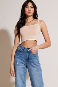 Beige Knit Top sold by Ally Fashion