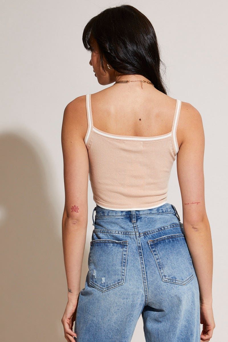 Beige Knit Top sold by Ally Fashion product image thumbnail 4