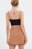 Beige Abstract Wrap Skirt Mini Tassels sold by Ally Fashion