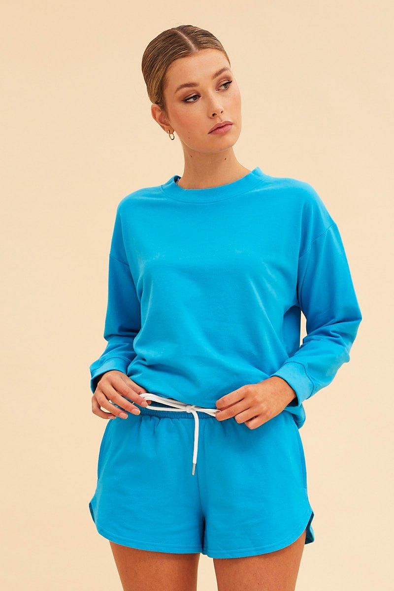 Blue Hudson Cotton Fleece Crew Neck Oversized Sweat sold by Ally Fashion product image thumbnail 3
