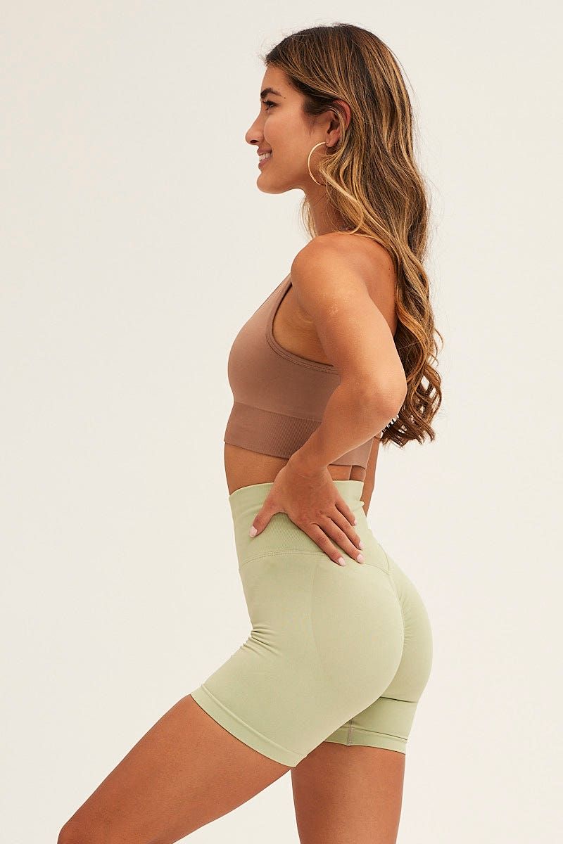 Beige Seamless Activewear Top sold by Ally Fashion product image thumbnail 4