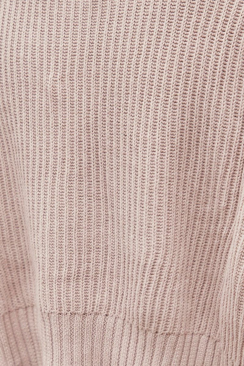 Beige Knit Jumper Round Neck Long Sleeve Crop Cotton sold by Ally Fashion product image thumbnail 6