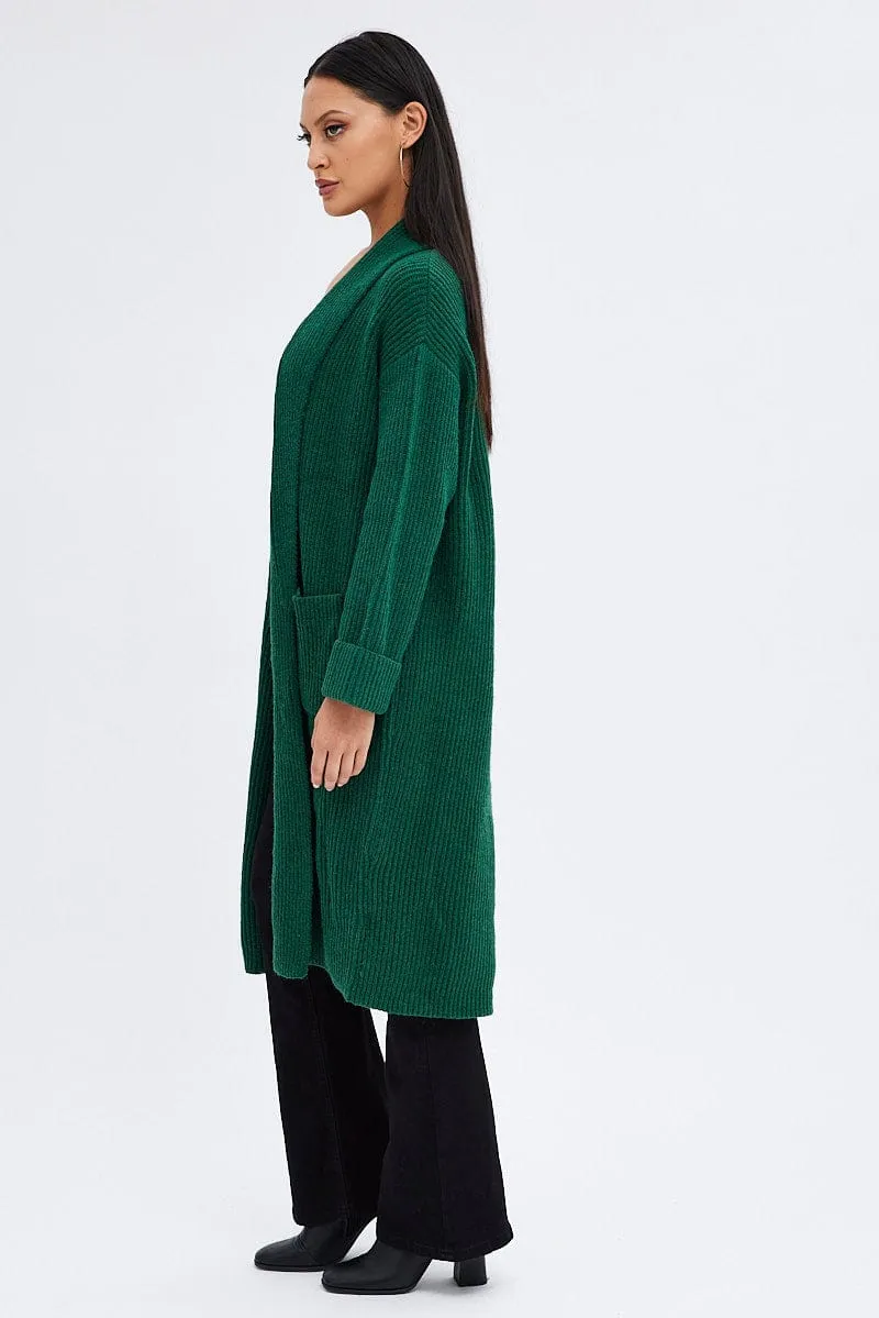 Green Longline Cardigan sold by Ally Fashion product image thumbnail 4