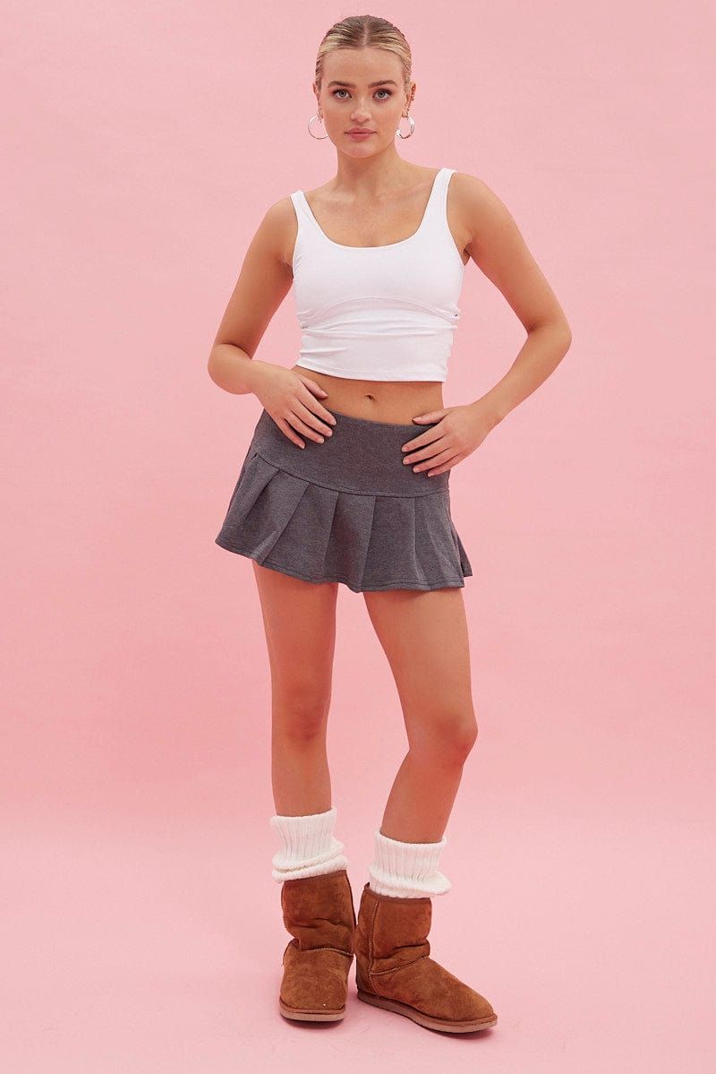 White Tank Top Sleeveless Underseam Activewear sold by Ally Fashion product image thumbnail 2