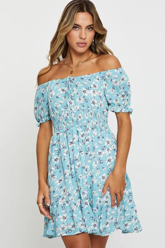 Print Mini Dress Short Sleeve sold by Ally Fashion