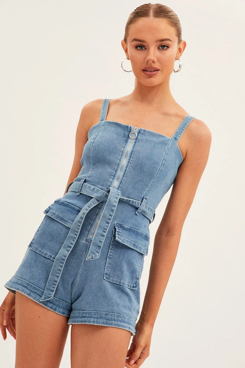 Blue Denim Overall sold by Ally Fashion product image thumbnail 3