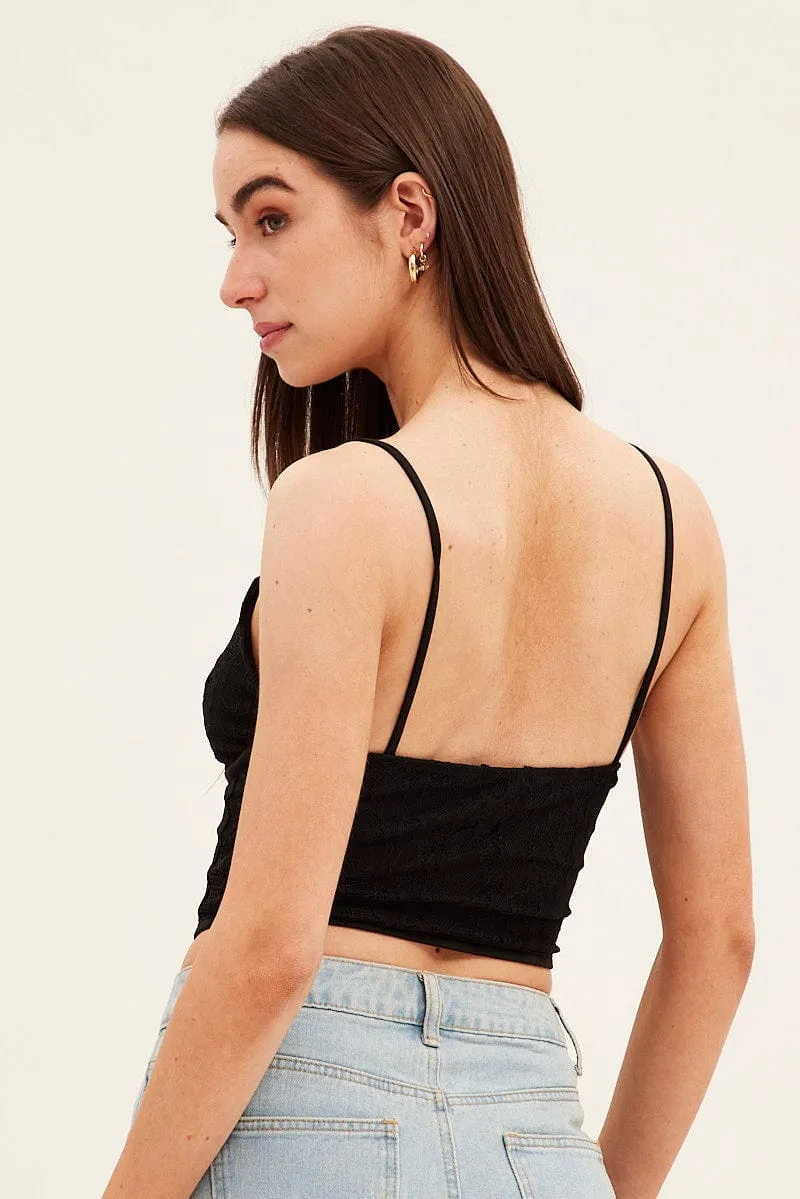 Black Corset Top Singlet Lace sold by Ally Fashion product image thumbnail 5