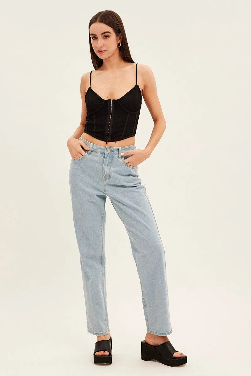 Black Corset Top Singlet Lace sold by Ally Fashion product image thumbnail 2