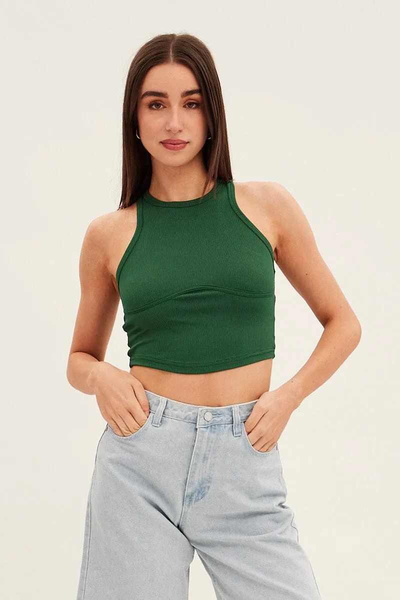 Green Basic Jersey Top sold by Ally Fashion product image thumbnail 3