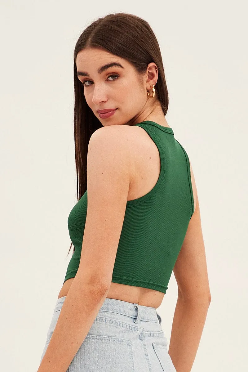 Green Basic Jersey Top sold by Ally Fashion product image thumbnail 5