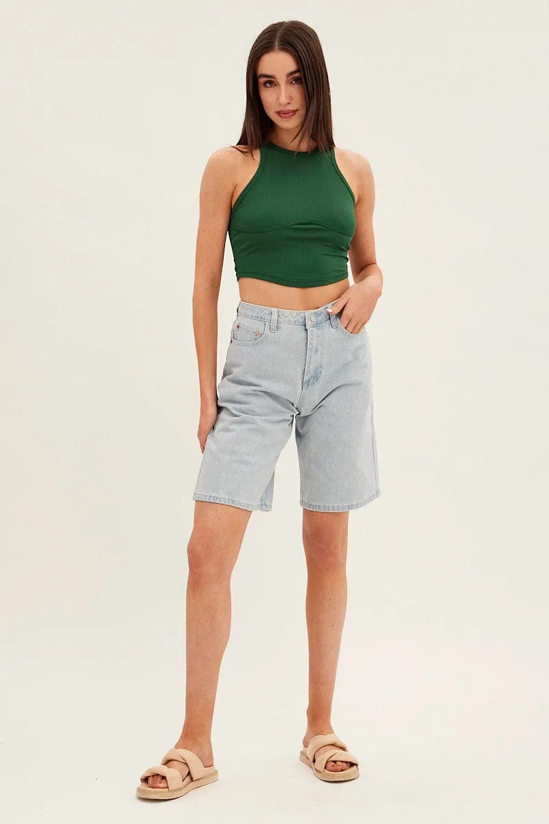Green Basic Jersey Top sold by Ally Fashion product image thumbnail 2