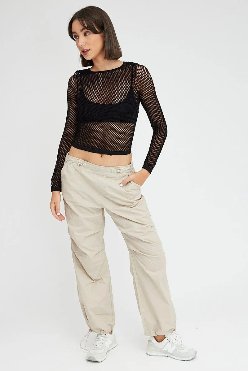 Black Fishnet Top Long Sleeve sold by Ally Fashion product image thumbnail 2