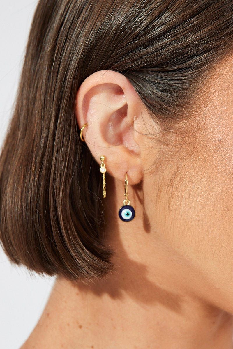 Blue Evil Eye Earrings sold by Ally Fashion