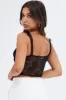Black Lace Top Short Sleeve Slightly Stretch sold by Ally Fashion