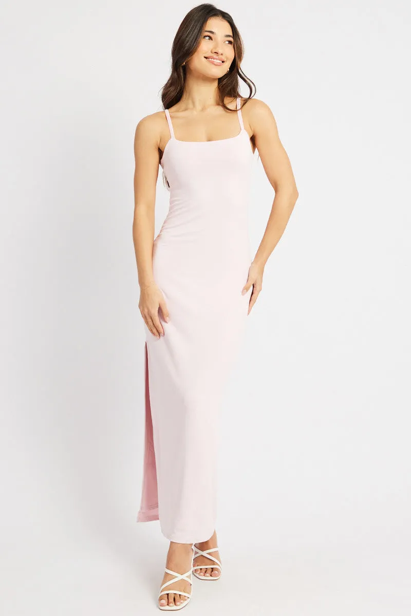 Pink Bodycon Dress Maxi Supersoft sold by Ally Fashion product image thumbnail 3