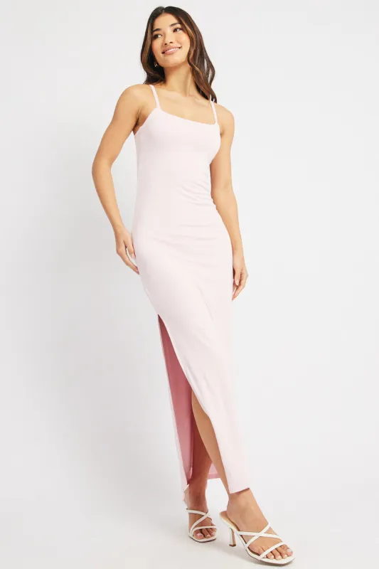 Pink Bodycon Dress Maxi Supersoft sold by Ally Fashion