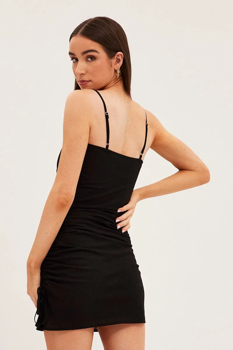Black Body Con Drawstring Hem Dress sold by Ally Fashion product image thumbnail 5