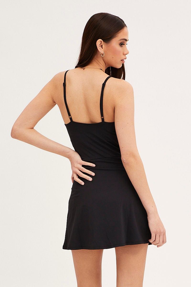 Black Mini Dress Round Neck Activewear sold by Ally Fashion product image thumbnail 4