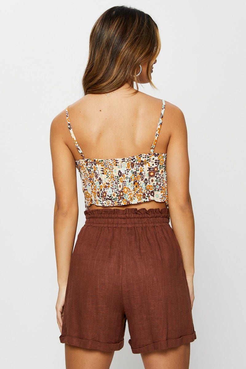 Print Scarf Singlet Sleeveless Crop Satin sold by Ally Fashion product image thumbnail 4