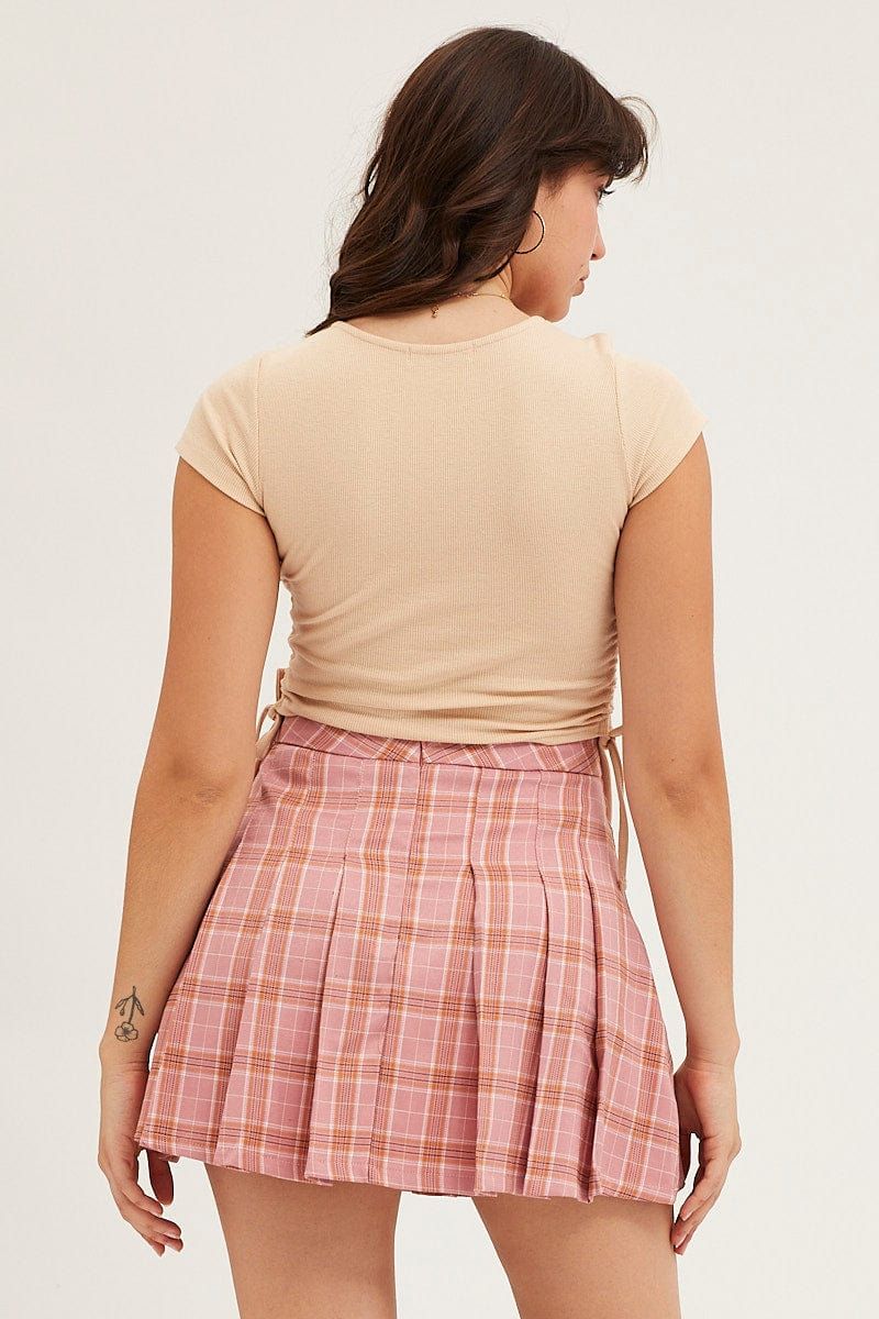 Check High Waist Check Pleated Tennis Skirt sold by Ally Fashion product image thumbnail 5