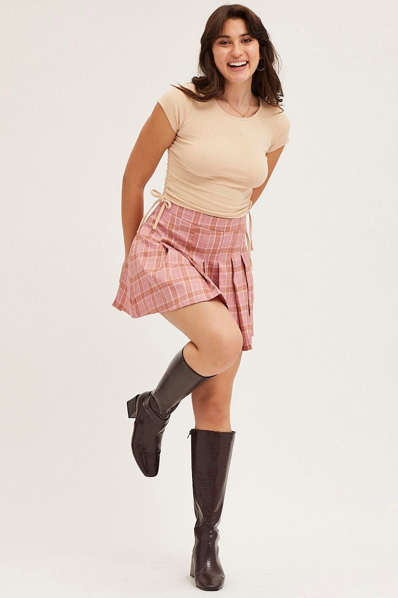 Check High Waist Check Pleated Tennis Skirt sold by Ally Fashion product image thumbnail 2