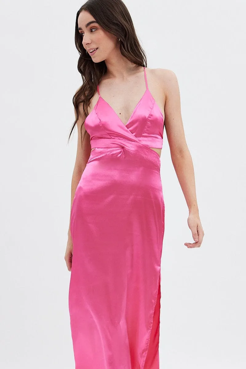 Pink Cutout Midi Dress sold by Ally Fashion product image thumbnail 3