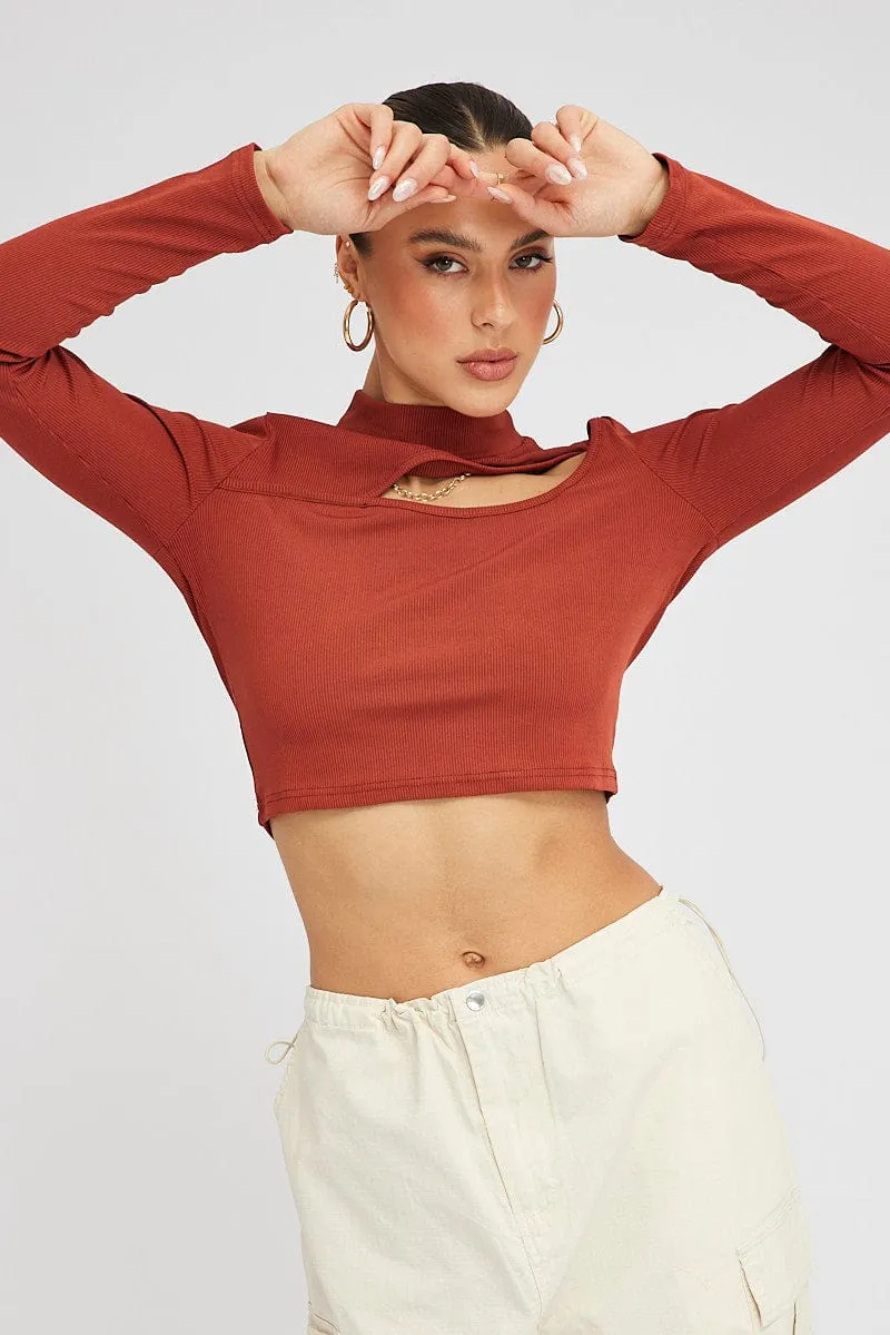 Beige Cut Out Top sold by Ally Fashion product image thumbnail 3