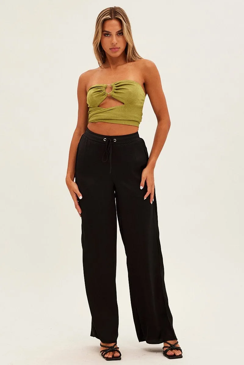 Green Ring Detail Strapless Crop Top sold by Ally Fashion product image thumbnail 2