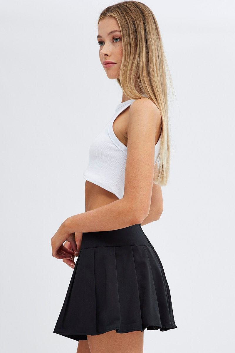 Black Pleated Skirt Mini Mid Rise sold by Ally Fashion product image thumbnail 4