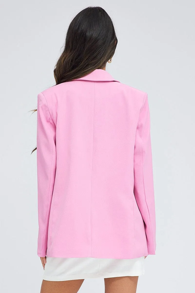 Pink Blazer Long Sleeve sold by Ally Fashion product image thumbnail 5