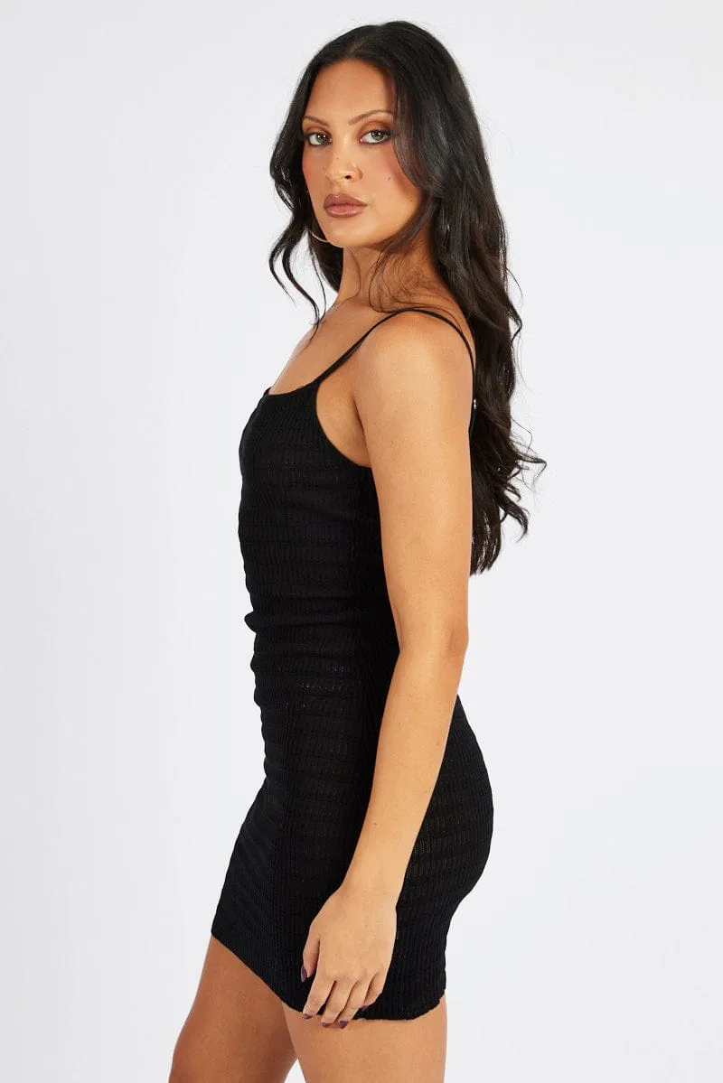 Black Knit Dress Sleeveless sold by Ally Fashion product image thumbnail 4