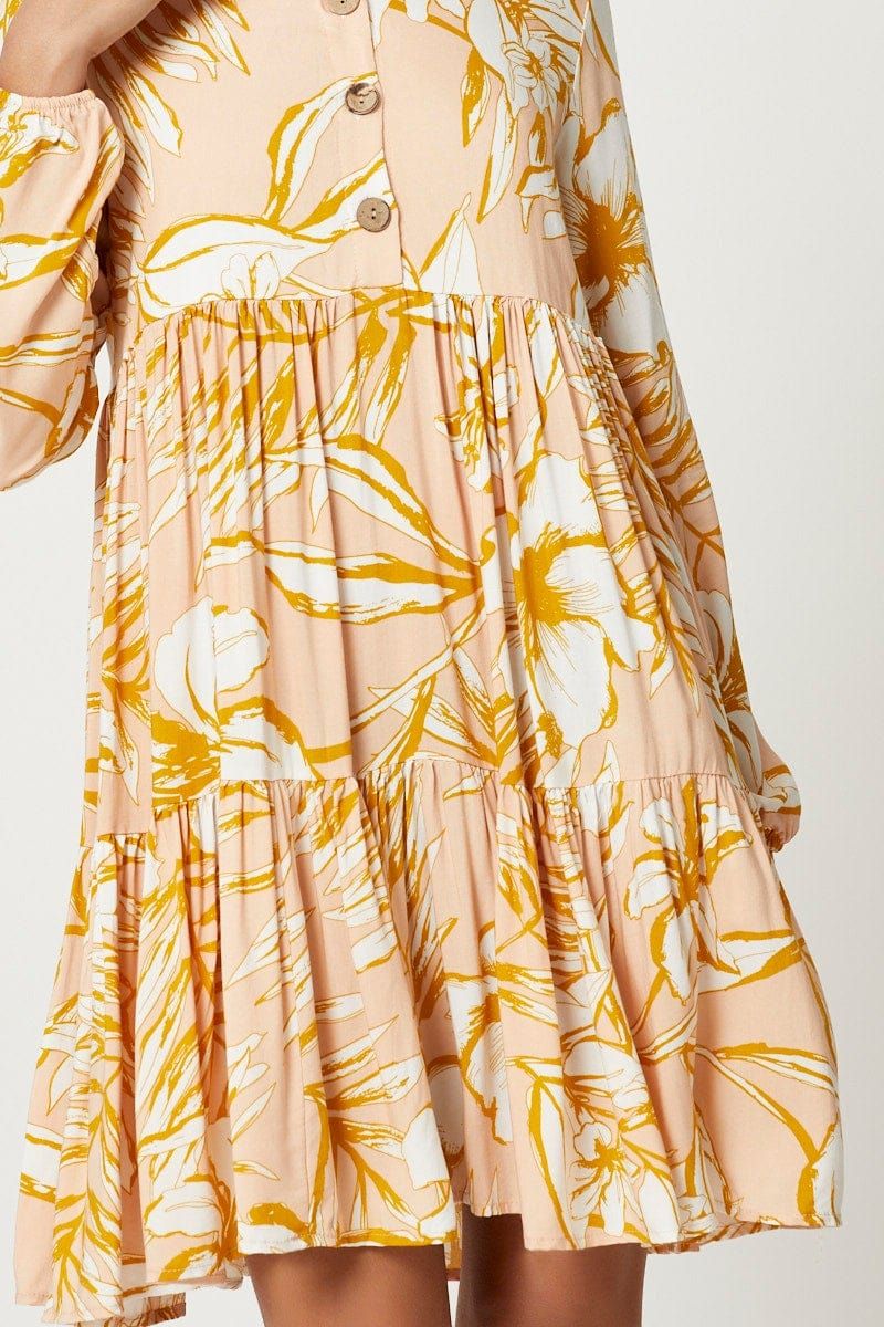 Print Button Front Dress sold by Ally Fashion product image thumbnail 5