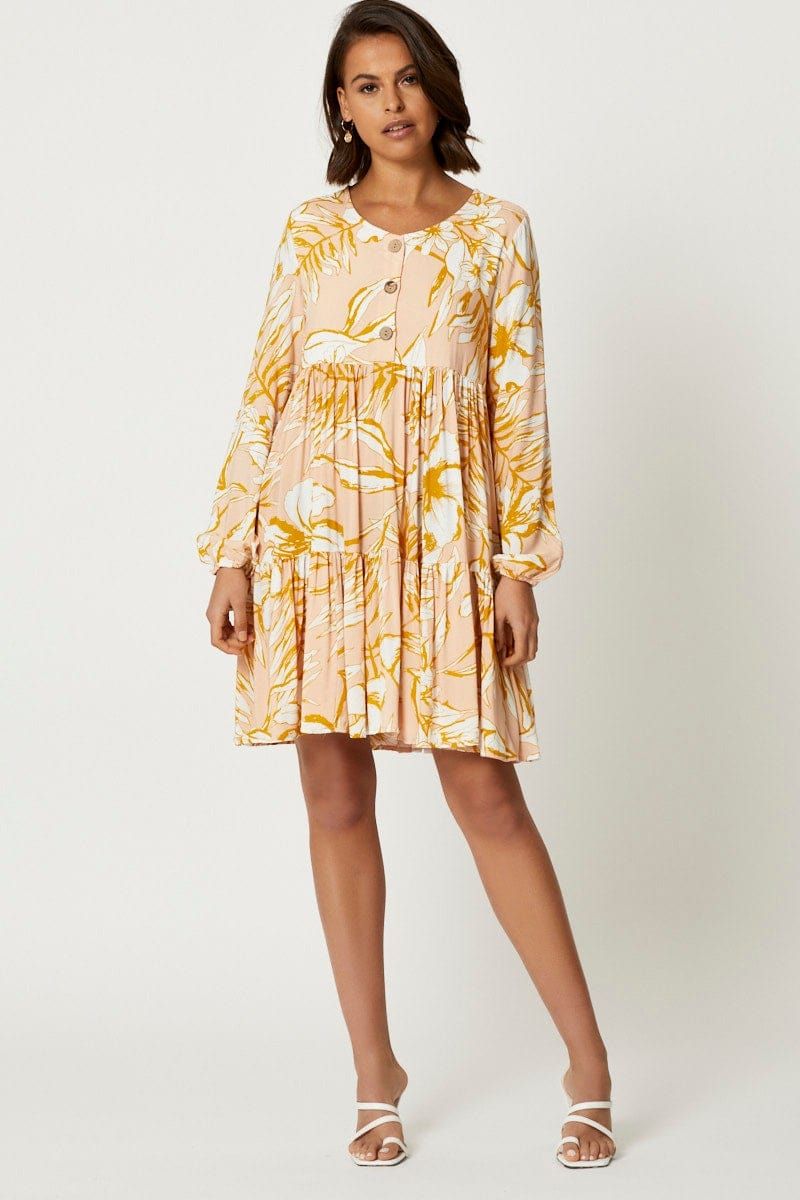 Print Button Front Dress sold by Ally Fashion product image thumbnail 2