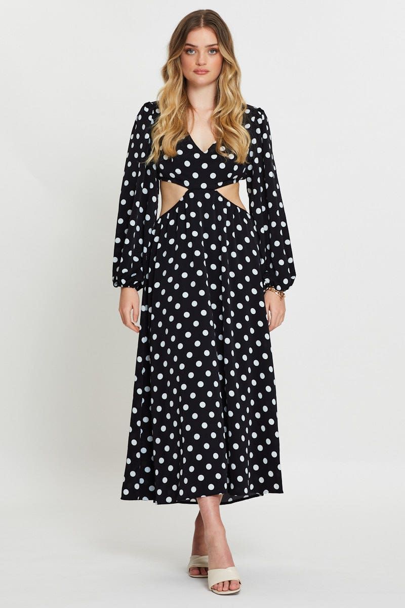Polka Dot Max Dress Long Sleeve sold by Ally Fashion product image thumbnail 3