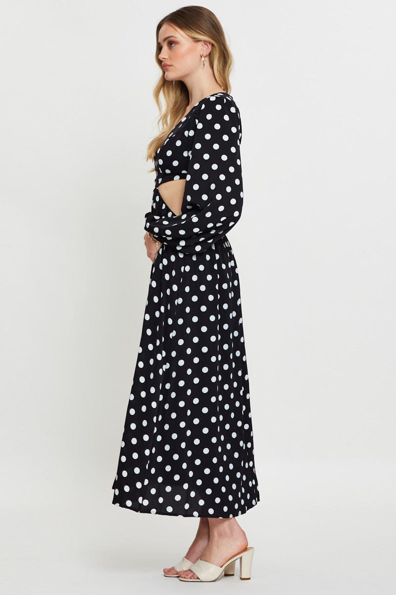 Polka Dot Max Dress Long Sleeve sold by Ally Fashion product image thumbnail 4