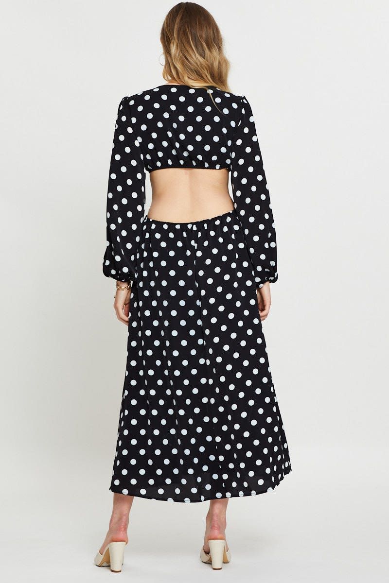 Polka Dot Max Dress Long Sleeve sold by Ally Fashion product image thumbnail 5
